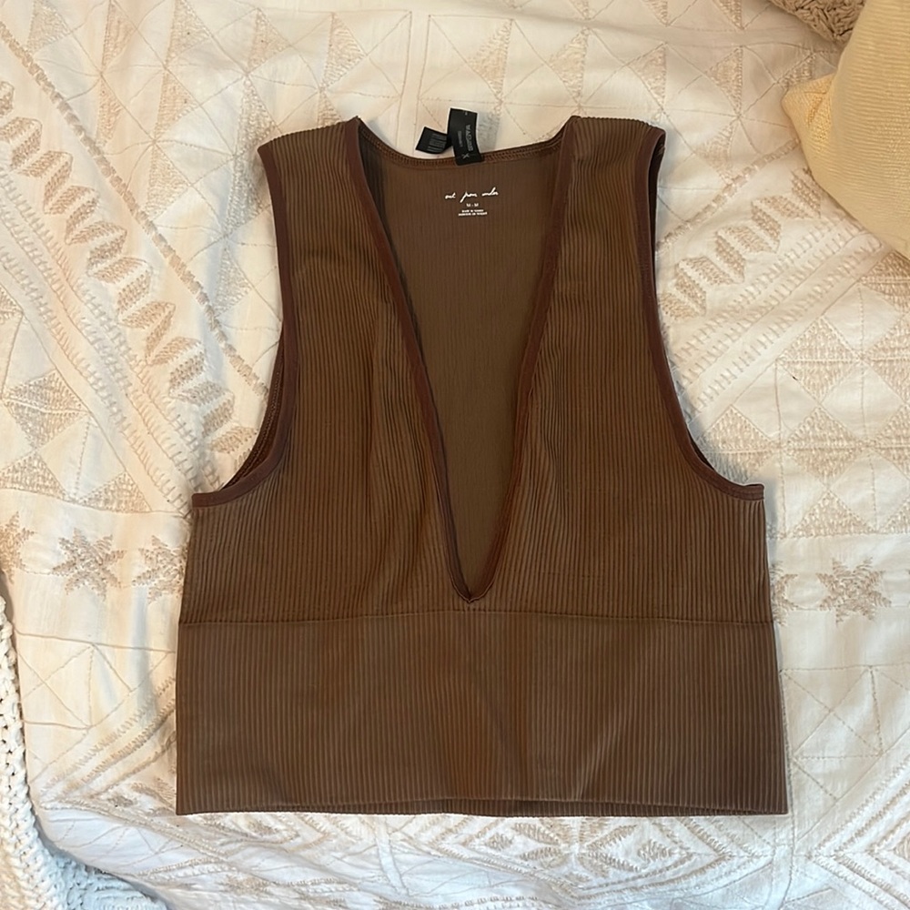 Brown Urban Crop Top